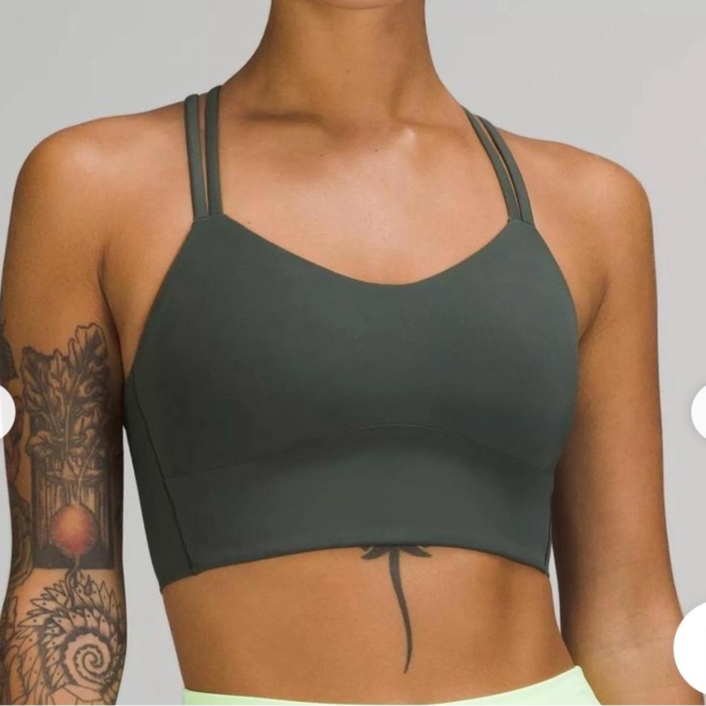 Lululemon like a cloud ribbed long line sports bra